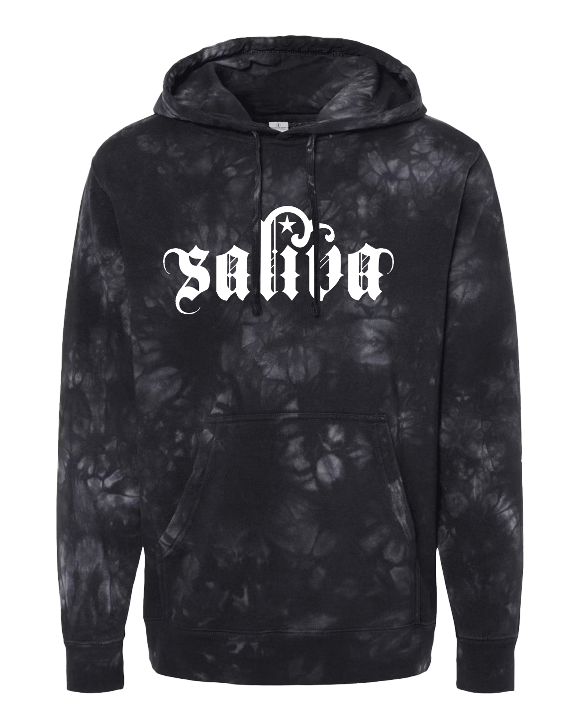 Saliva Tie Dye Logo Hoodie - Black