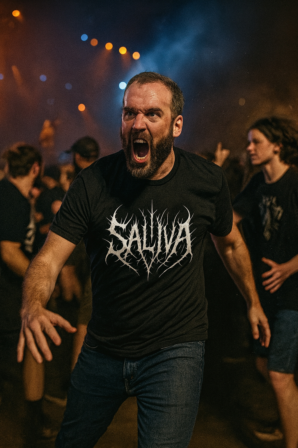 Saliva - Metal Logo - Premium Tee