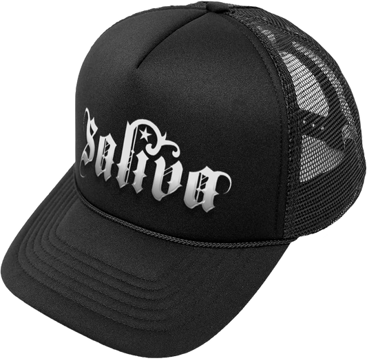 Saliva Black Snapback Logo Hat