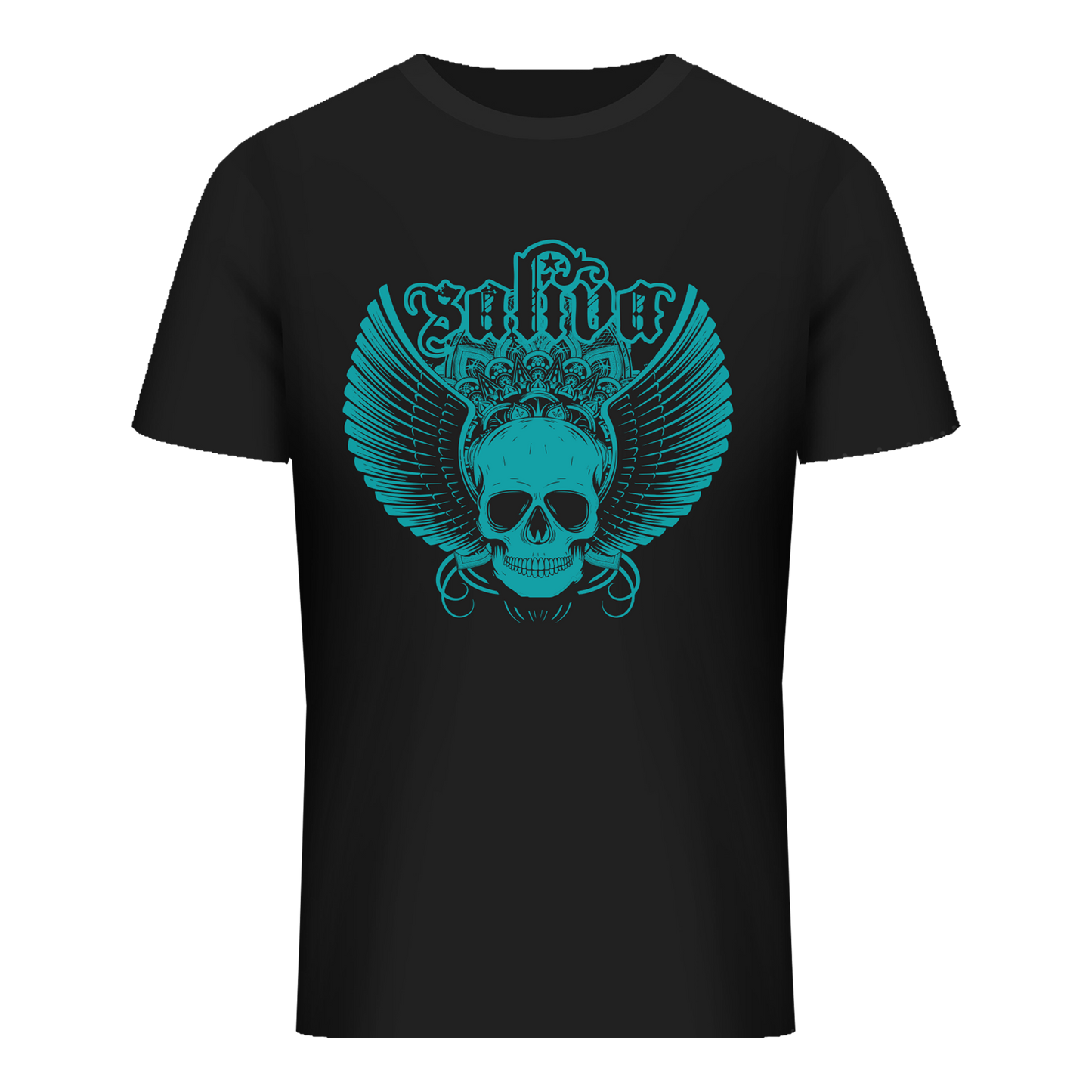 Saliva Teal Winged Skull Premium Tee