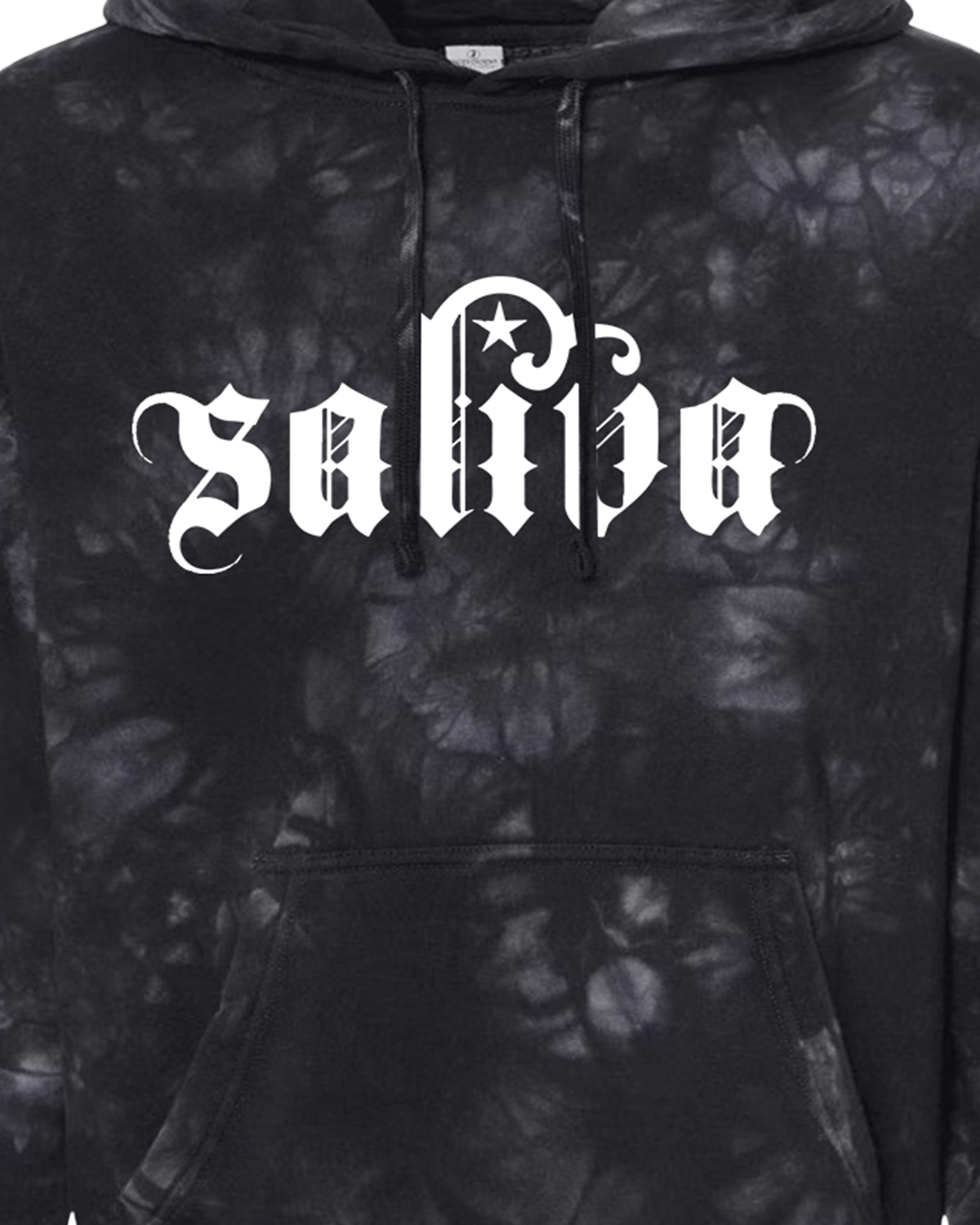 Saliva Tie Dye Logo Hoodie - Black