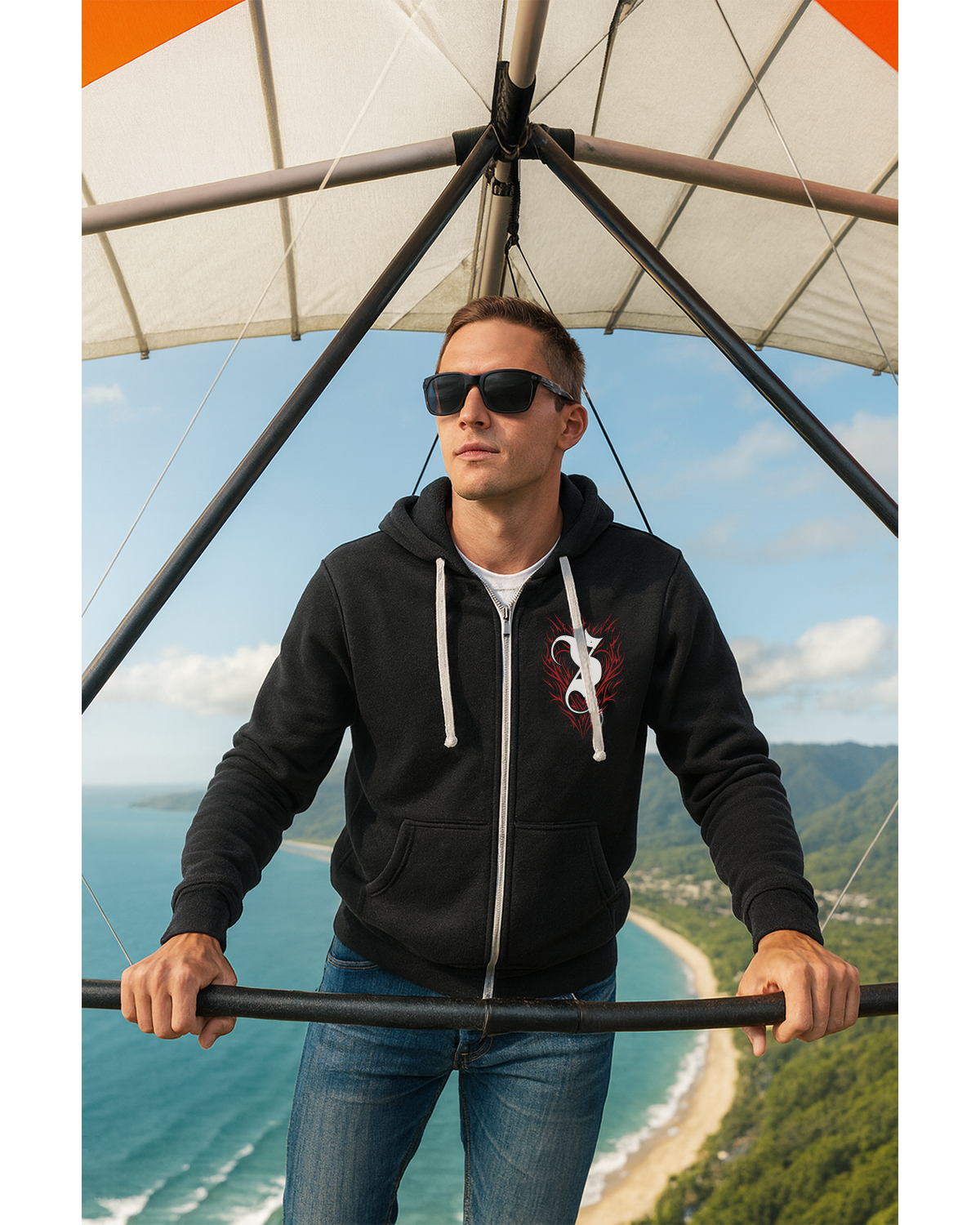 Saliva Skull Zip Hoodie