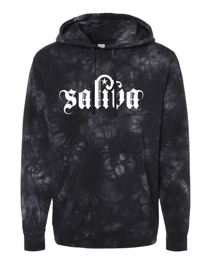 Saliva Tie Dye Logo Hoodie - Black