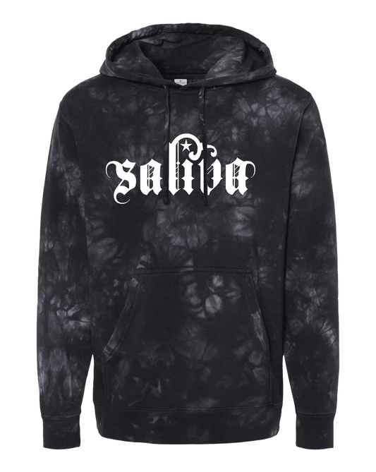 Saliva Tie Dye Logo Hoodie - Black