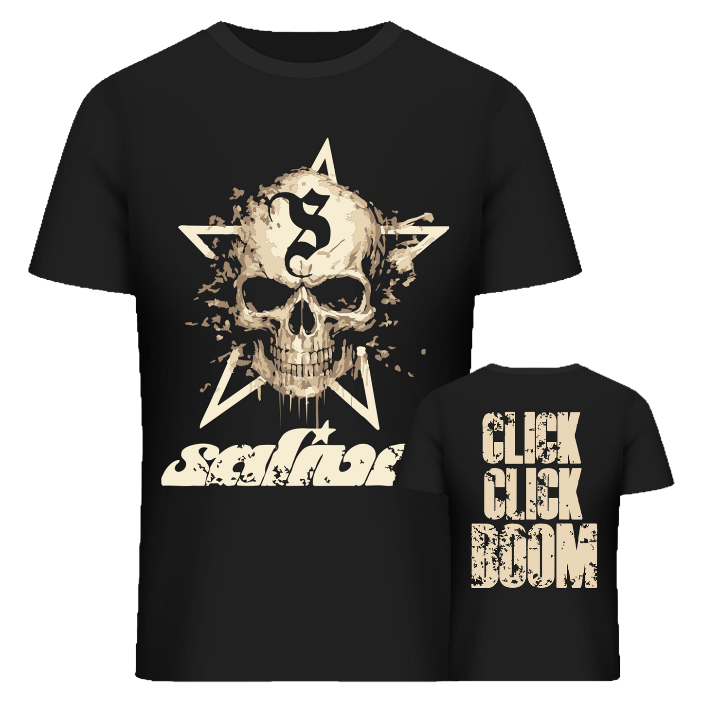 Saliva - Click Bone Skull Premium Tee