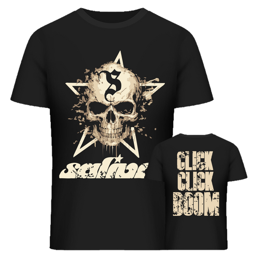 Saliva - Click Bone Skull Premium Tee