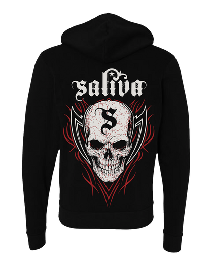 Saliva Skull Zip Hoodie