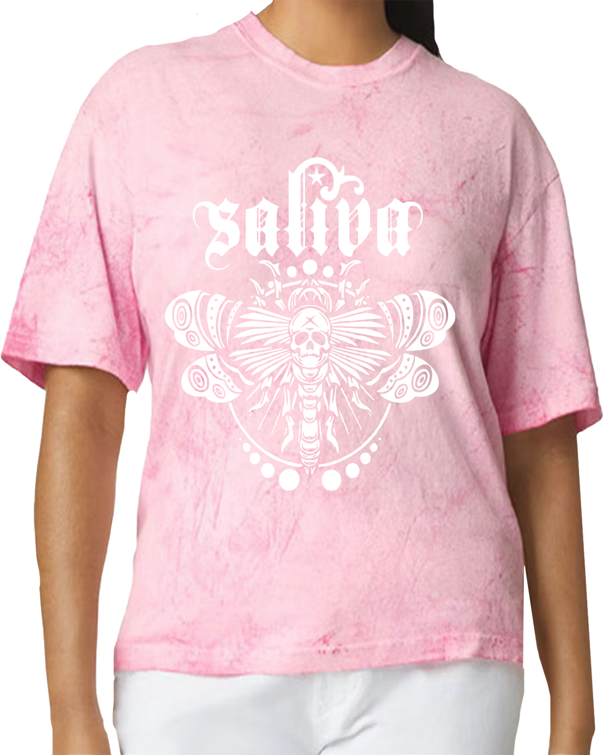 Tie-Dye Moth T-Shirt- Pink