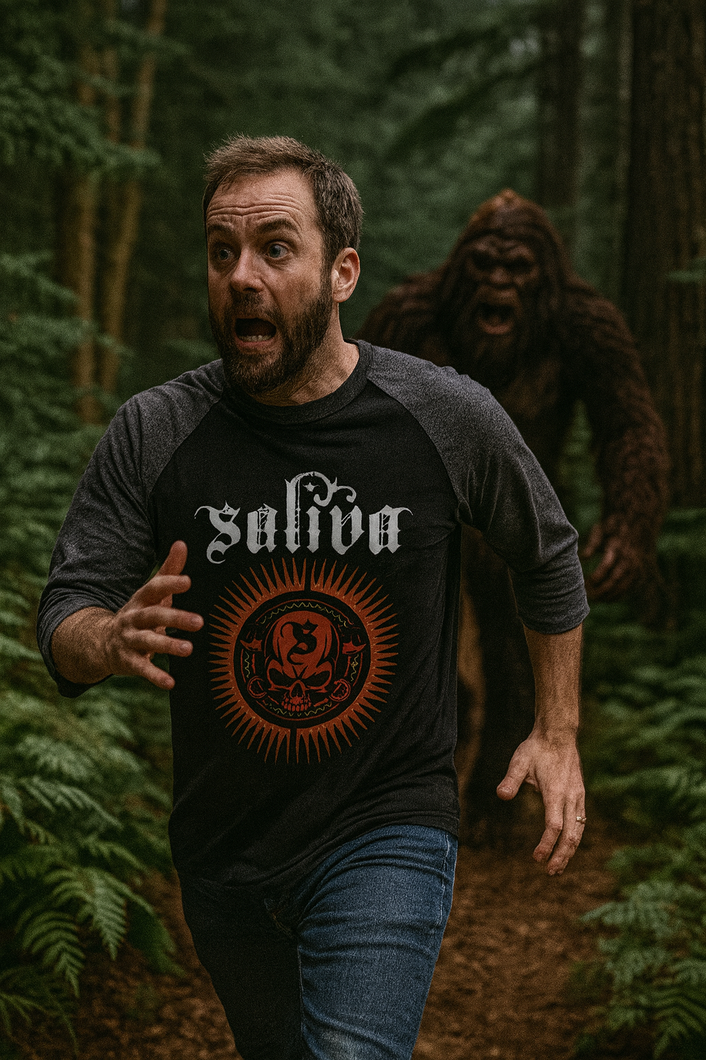 Tribal Sun Baseball T-Shirt