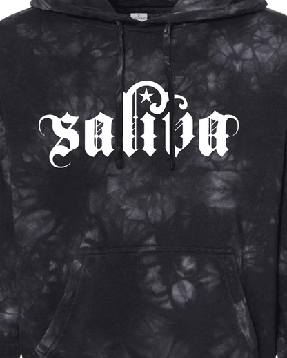 Saliva Tie Dye Logo Hoodie - Black