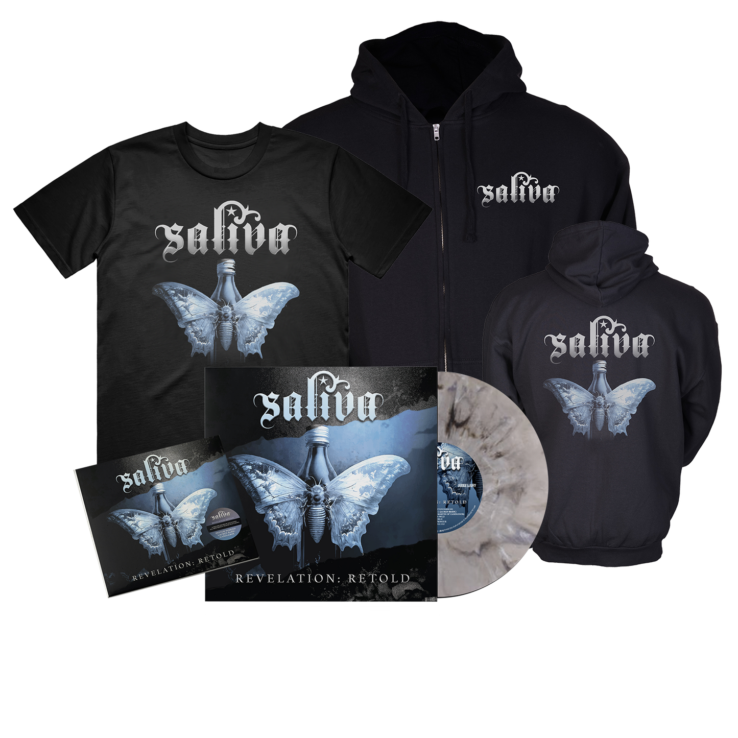SIGNED VINYL + RETOLD T, ZIP HOODIE, & CD